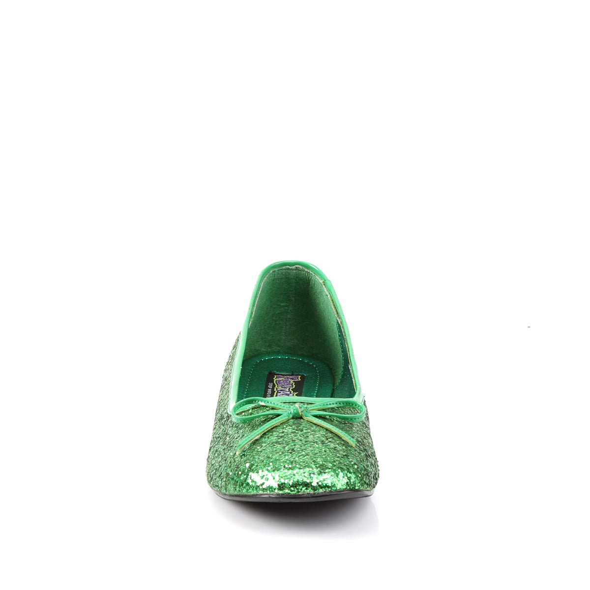 *Adult Ballet Glitter Flat with Bow Accent, Fantasy, Fairy (Funtasma STAR16G/GRN)
