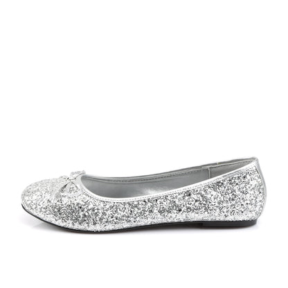 *Adult Ballet Glitter Flat with Bow Accent, Fantasy, Fairy (Funtasma STAR16G/GRN)
