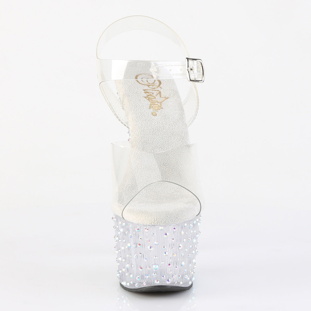 7" Heel, 2 3/4 PF Ankle Strap Sandal (Pleaser STDANCE708/C/B-SRS)