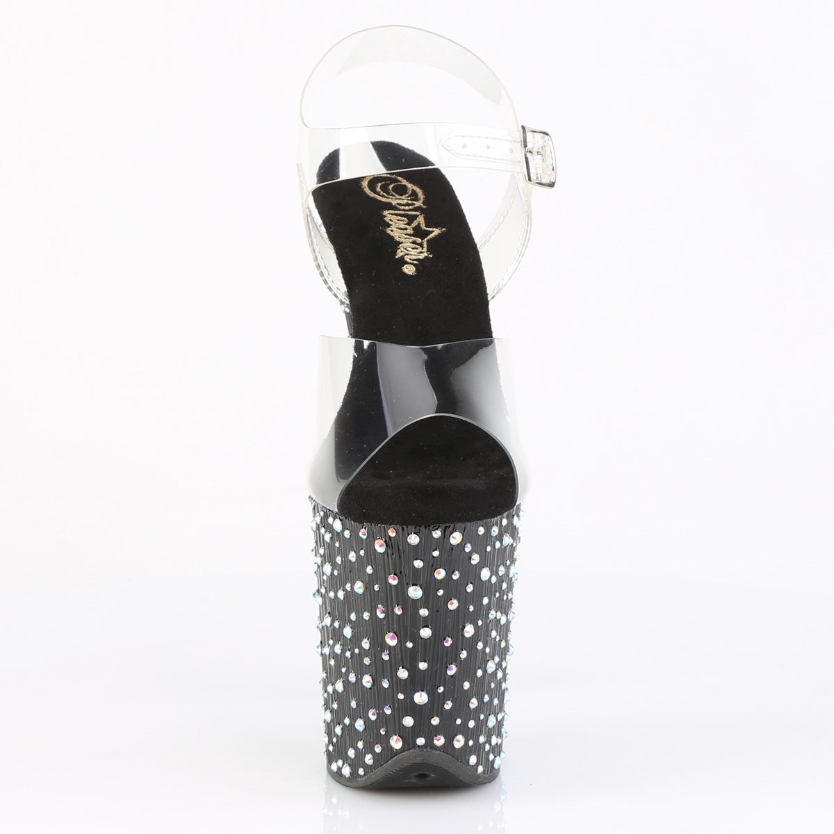 8" Heel, 4" PF Ankle Strap Sandal (Pleaser STDANCE808/C/B-SRS)