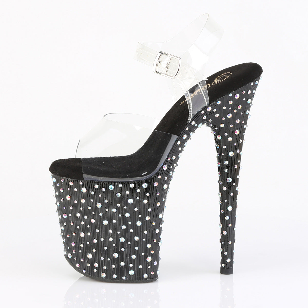 8" Heel, 4" PF Ankle Strap Sandal (Pleaser STDANCE808/C/B-SRS)