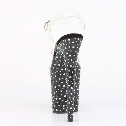8" Heel, 4" PF Ankle Strap Sandal (Pleaser STDANCE808/C/B-SRS)