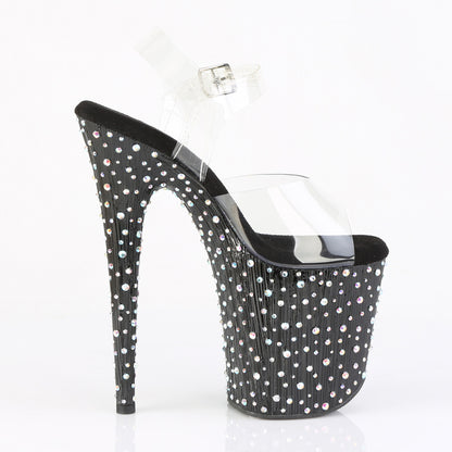 8" Heel, 4" PF Ankle Strap Sandal (Pleaser STDANCE808/C/B-SRS)