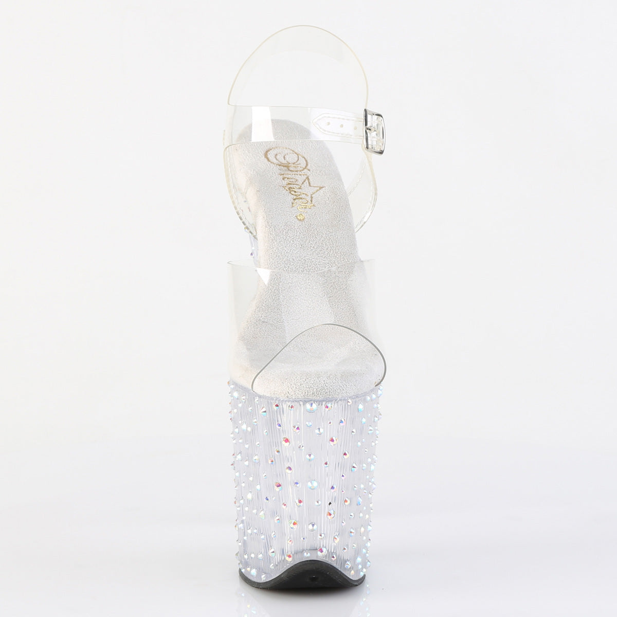 8" Heel, 4" PF Ankle Strap Sandal (Pleaser STDANCE808/C/B-SRS)