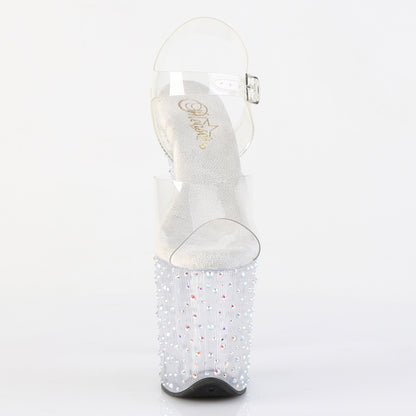 8" Heel, 4" PF Ankle Strap Sandal (Pleaser STDANCE808/C/B-SRS)