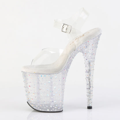 8" Heel, 4" PF Ankle Strap Sandal (Pleaser STDANCE808/C/B-SRS)