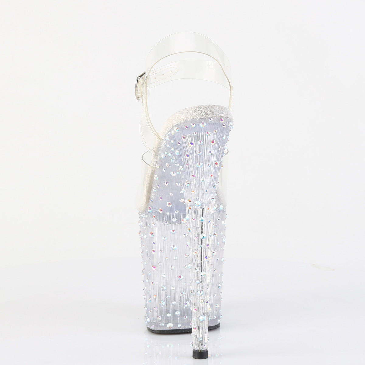 8" Heel, 4" PF Ankle Strap Sandal (Pleaser STDANCE808/C/B-SRS)