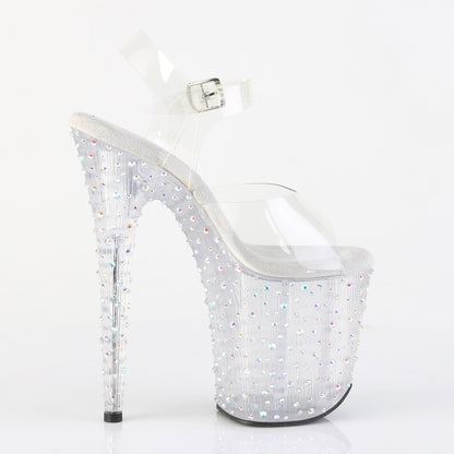 8" Heel, 4" PF Ankle Strap Sandal (Pleaser STDANCE808/C/B-SRS)