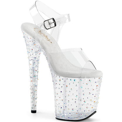 8" Heel, 4" PF Ankle Strap Sandal (Pleaser STDANCE808/C/B-SRS)