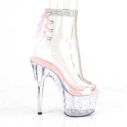 *7" Heel, 2 3/4" PF Open Toe/Heel Ankle Boot w/RS (Pleaser STDUS1018C-2RS/C/B)