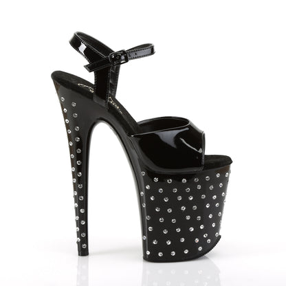 8" Rhinestone Studded Ankle Strap P/F Sandal (Pleaser STDUS809/B/M)