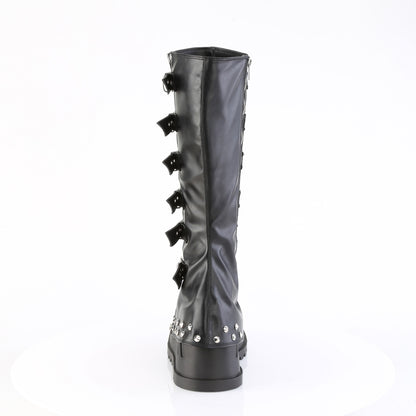 4 3/4" Wedge PF STR Knee High Boot, Inside Zip (Demonia STO223/BVL)
