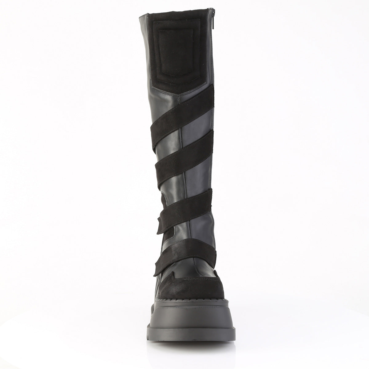 4 3/4" Wedge PF Knee High Boot, Inside Zip (Demonia STO228/BVL)