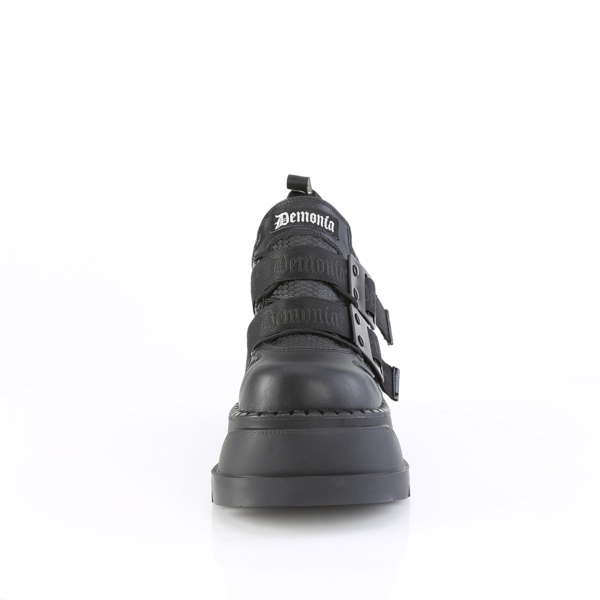 4 3/4" Wedge PF Lace-Up Shoe w/ Hook-N-Loop Straps (Demonia STO28/BPT-VL)