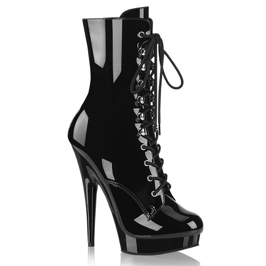 **6" Heel, 1" PF Lace-Up Ankle Boot, Side Zip (Fabulicious SUL1020/B/M)