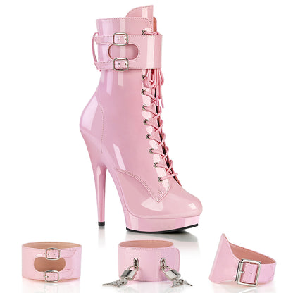 **6" Heel, 1" PF Lace-Up Ankle Boot, Side Zip (Fabulicious SUL1023/B/M)