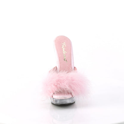 *6" Heel, 1" PF Marabou Slipper (Fabulicious SUL601F/BPPU)