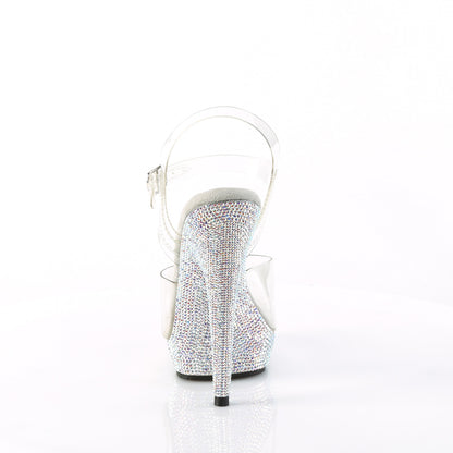*6" Heel, 1" PF Ankle Strap Sandal w/RS (Fabulicious SUL608DM/C/SMCRS)