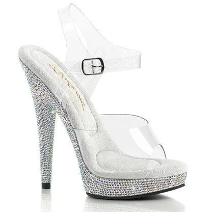 *6" Heel, 1" PF Ankle Strap Sandal w/RS (Fabulicious SUL608DM/C/SMCRS)