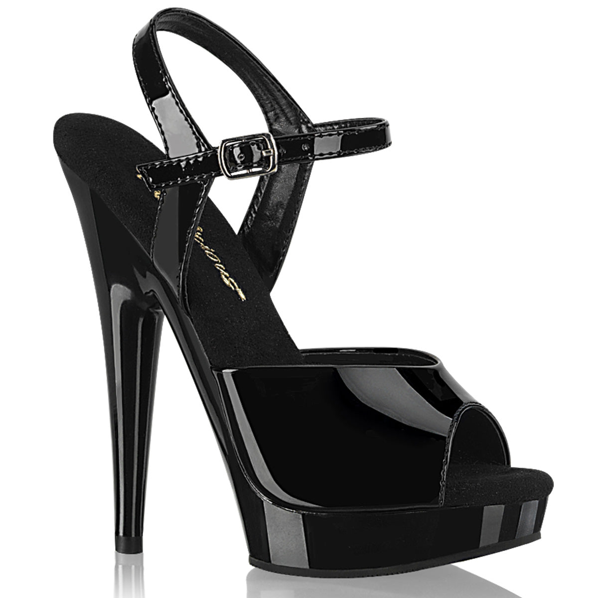 *6" Heel, 1" PF Ankle Strap Sandal (Fabulicious SUL609/B/M)