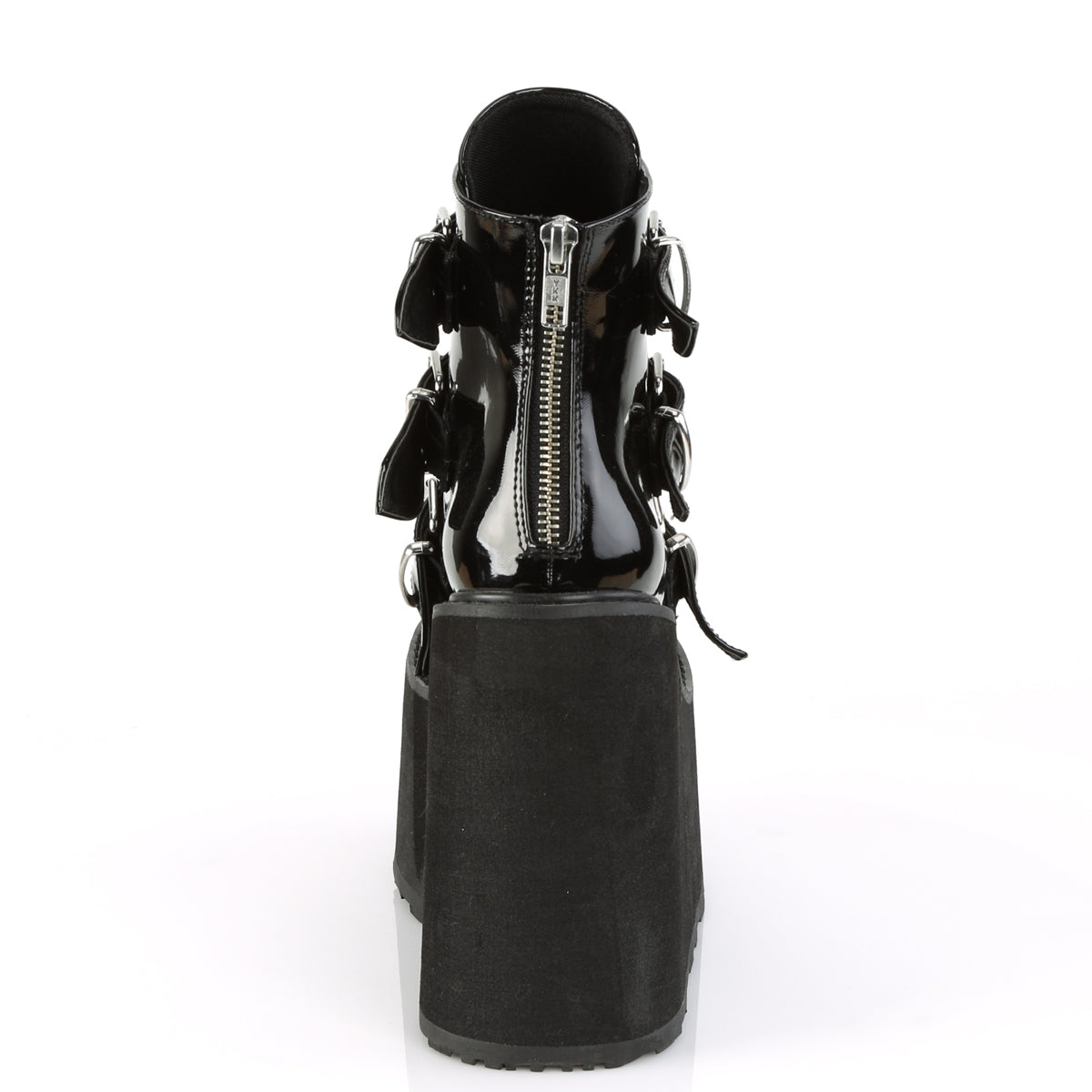 **5 1/2" PF Ankle Boot w/ 3 Buckle Straps, Back Zip (Demonia SWI105/B)