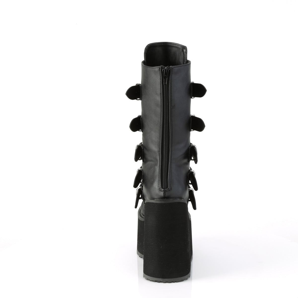 5 1/2" PF Mid-Calf Boot w/5 BuckleStraps, BackMetalZip (Demonia SWI230/BVL)