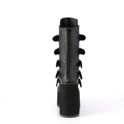 5 1/2" PF Mid-Calf Boot w/5 BuckleStraps, BackMetalZip (Demonia SWI230/BVL)