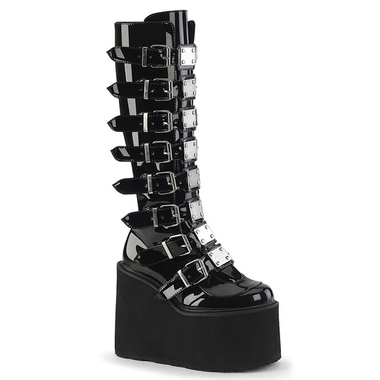 5 1/2" PF Goth Punk Gogo Cyber Knee BT w/ Metal Plates (Demonia SWI815/B)