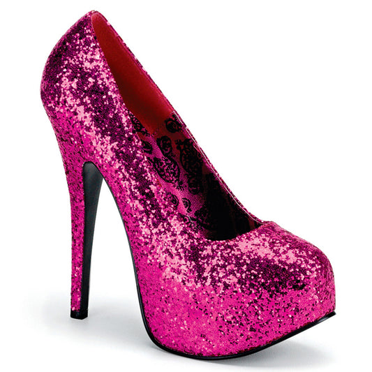 *5 3/4" Heel, 1 3/4" Hidden PF Glitter Pump (Bordello TEE06G/HP)