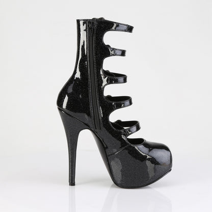5 3/4" Heel, 5 Buckle Strapped Concealed Platform Bootie (Bordello TEE23/B)
