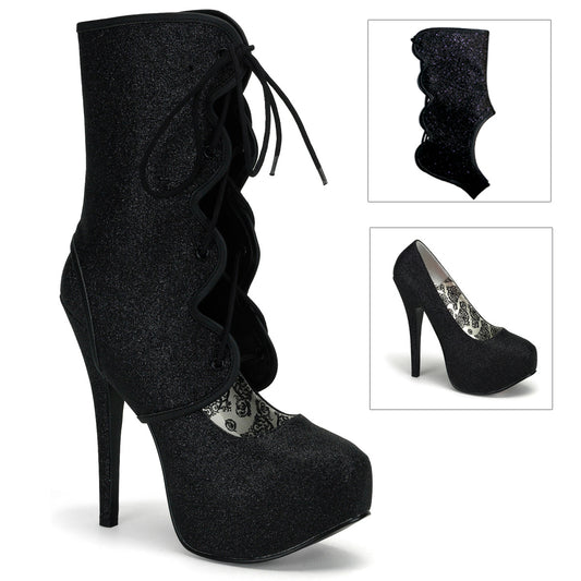 *5 3/4" Glitter Concealed Platform Pump W/Shaft (Bordello TEE31G/B)
