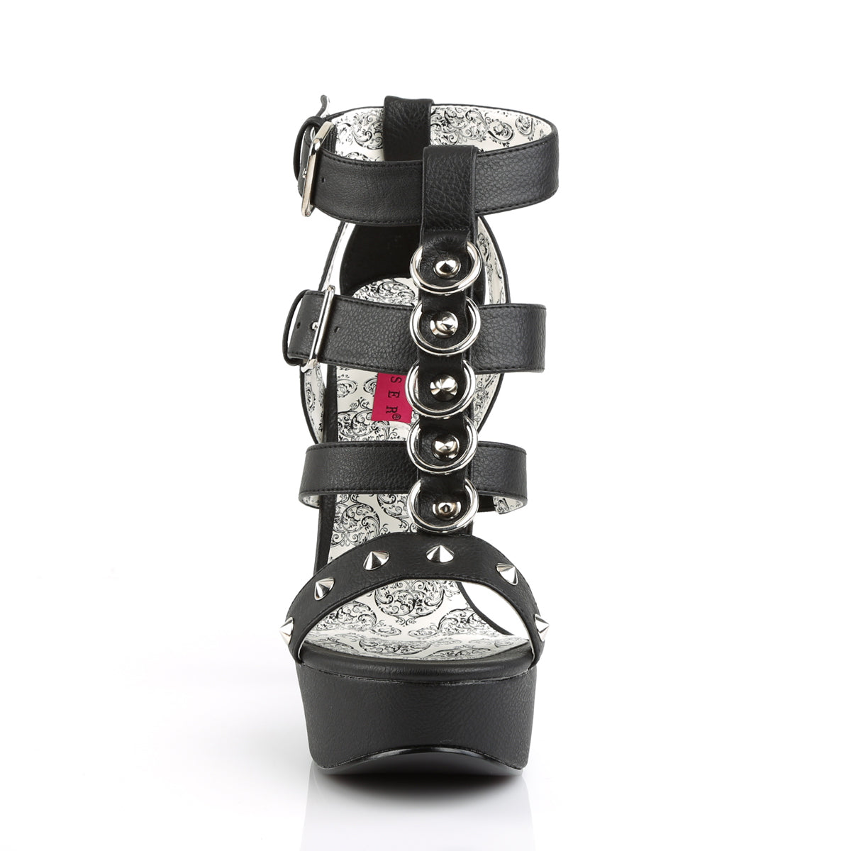 5 3/4" Heel, 1 3/4" PF Strappy T-Strap Close Back Sandal (Pleaser Pink Label TEE42W/BPU)