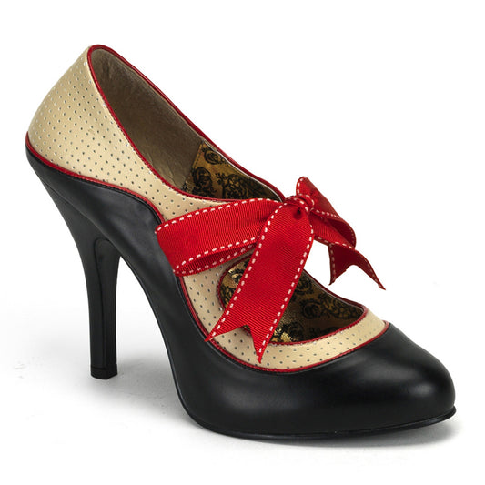 *4 1/2" Heel 2 Tone Pump W/Concealed Platform (Bordello TEM27/BCRM/PU)