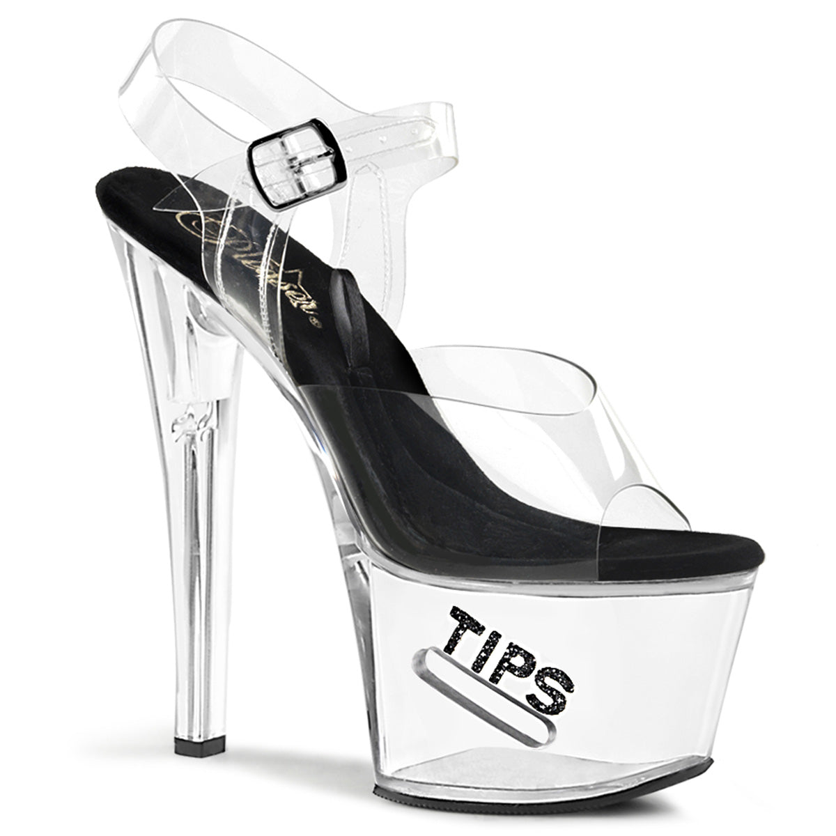 7" Heel, 2 3/4" PF Ankle Strap Sandal (Pleaser TIP708-5/C/BG)