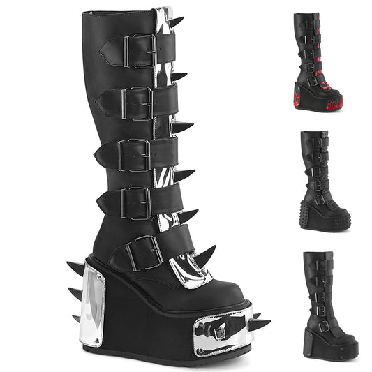 5 1/2" Wedge PF Boot w/ Interchangeable Panels, Back Zip (Demonia TRA800/BVL)
