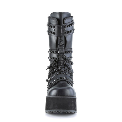 **3 1/4" PF 3 Hook and Loop Strap Mid-Calf Boot, Back Zip (Demonia TRA138/BVL)