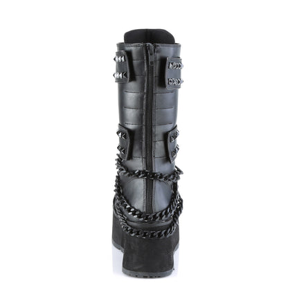 **3 1/4" PF 3 Hook and Loop Strap Mid-Calf Boot, Back Zip (Demonia TRA138/BVL)