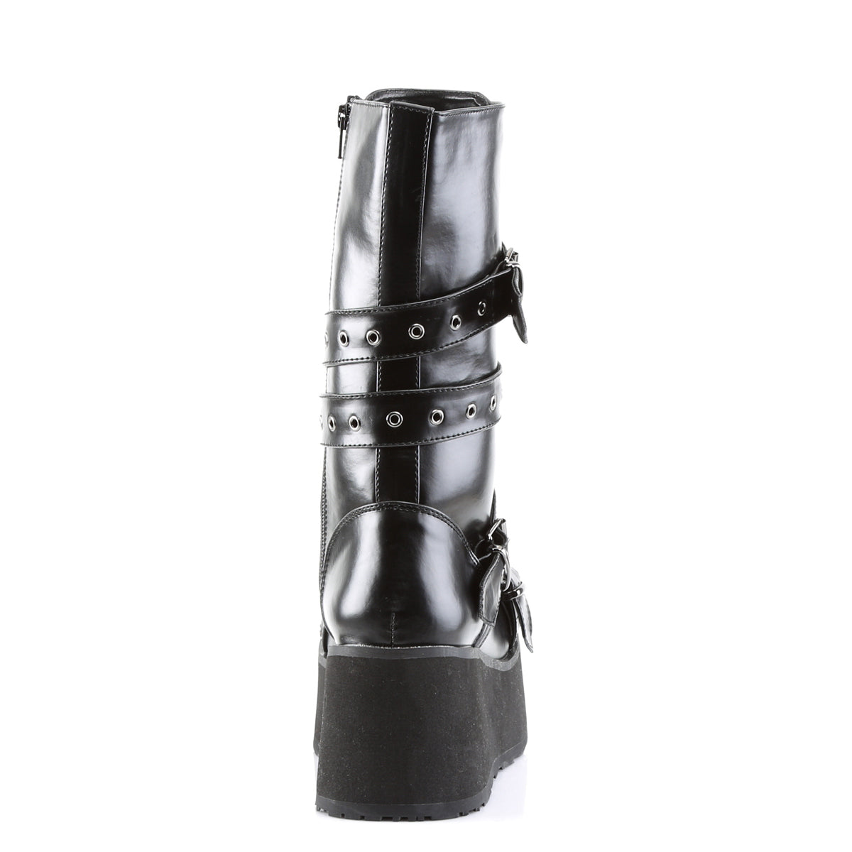 3 1/4" PF Goth Punk Calf Bt W/ Wrap Around Strap (Demonia TRA205/B/PU)