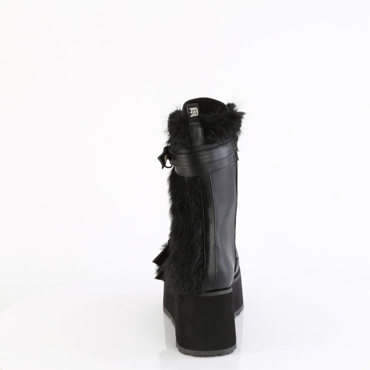**3 1/4" PF Lace-Up Mid-Calf Boot, Side Zip (Demonia TRA218/BVL)