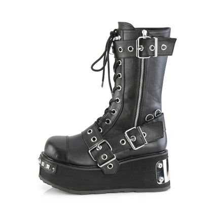 3 1/4" PF Mid-Calf Boot w/ Wrap Around Straps, Outside Zip (Demonia TRA250/BVL)