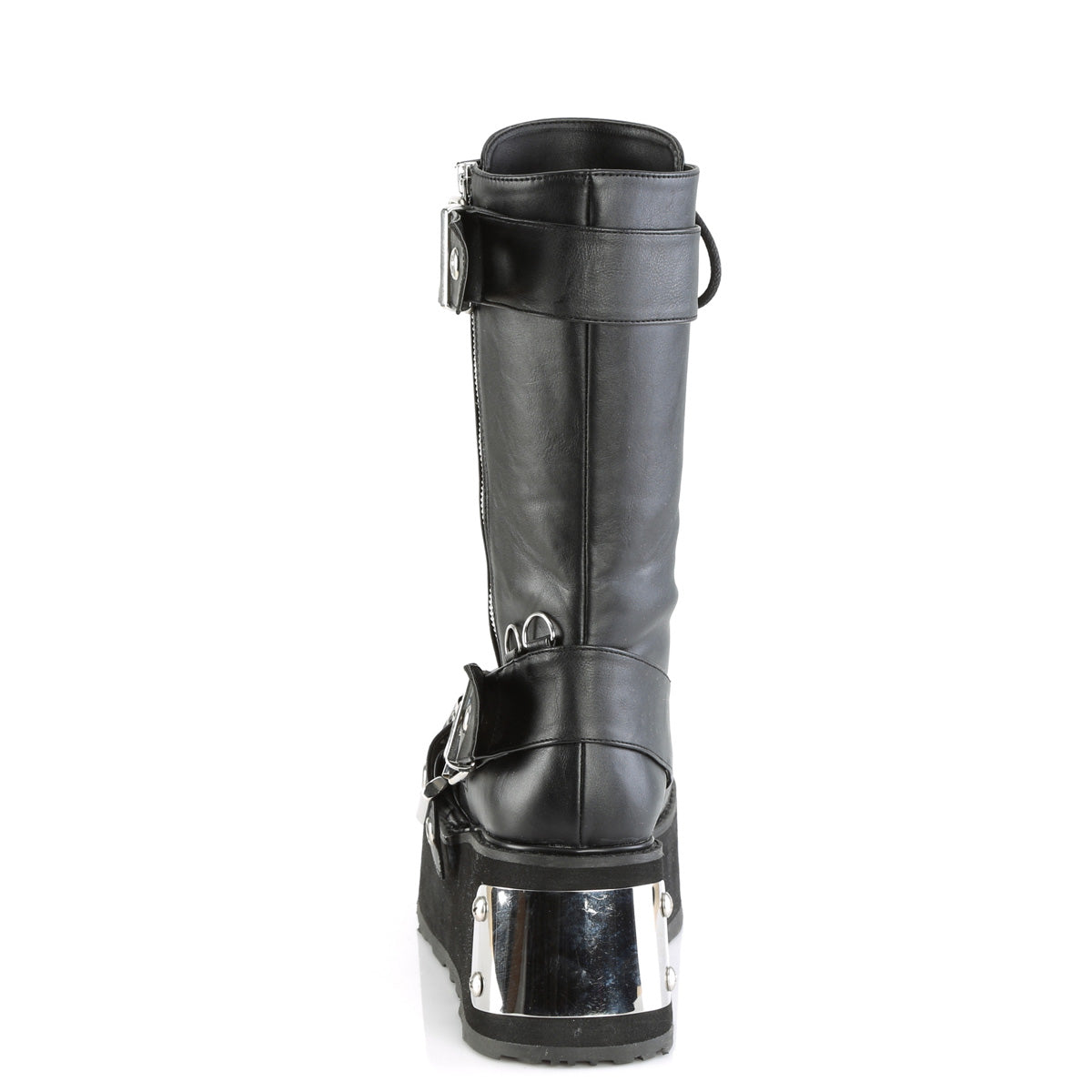 3 1/4" PF Mid-Calf Boot w/ Wrap Around Straps, Outside Zip (Demonia TRA250/BVL)