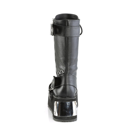 3 1/4" PF Mid-Calf Boot w/ Wrap Around Straps, Outside Zip (Demonia TRA250/BVL)
