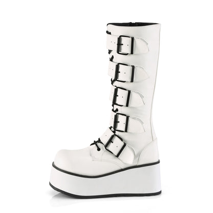 3 1/4" PF Goth Punk Pat Knee BT 5 Buckled W/ Zipper (Demonia TRA518/B)