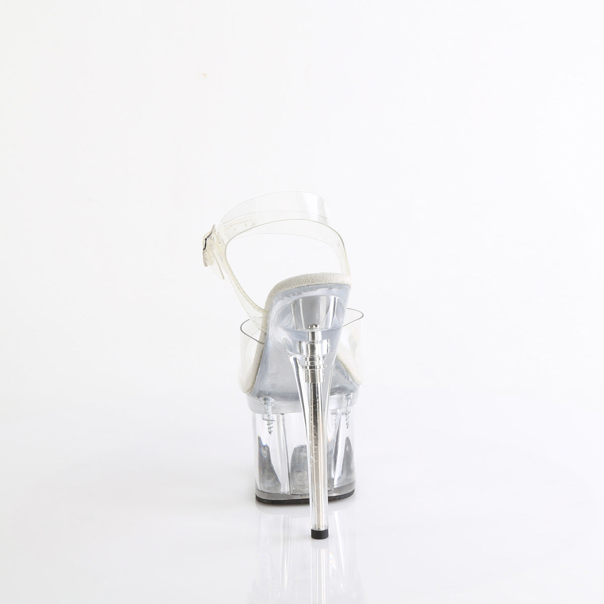 *7" Heel, 3 1/4" PF Ankle Strap Sandal w/Accessible COMPT (Pleaser TRE708EST/C/M)