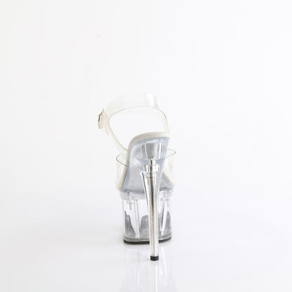 *7" Heel, 3 1/4" PF Ankle Strap Sandal w/Accessible COMPT (Pleaser TRE708EST/C/M)