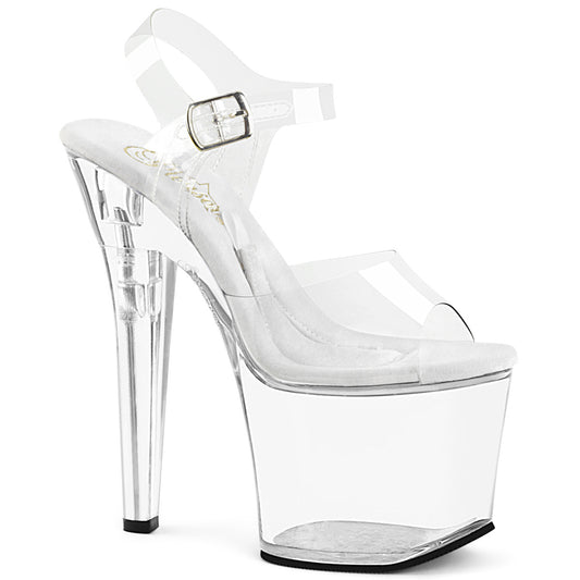 *7" Heel, 3 1/4" PF Ankle Strap Sandal w/ Accessible COMPT (Pleaser TRE708RAD/C/M)