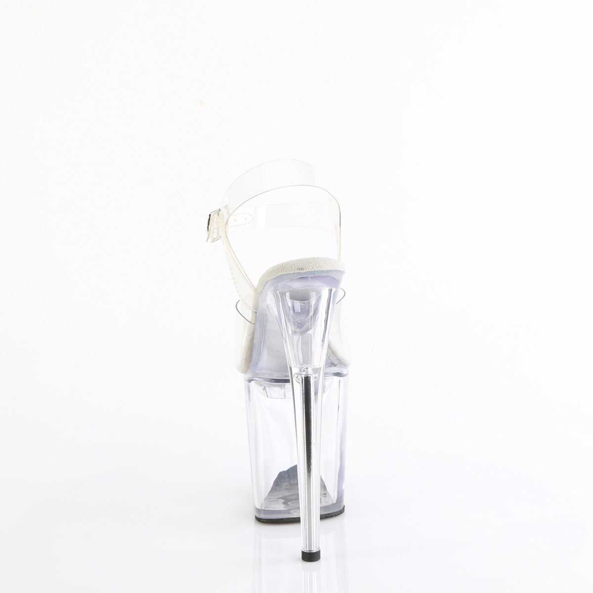 8" Heel, 4" PF Ankle Strap Sandal w/Accessible Compartment (Pleaser TRE808FLA/C/M)