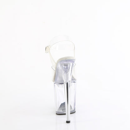 8" Heel, 4" PF Ankle Strap Sandal w/Accessible Compartment (Pleaser TRE808FLA/C/M)