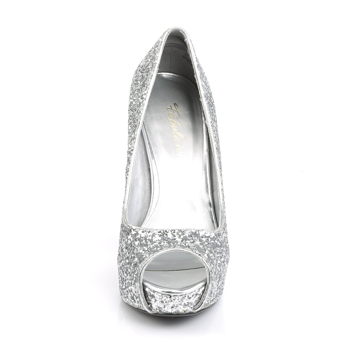 *5" Heel, 1" PF Glitter Peep Toe Pump, 80's, New Wave (Fabulicious TWI18G/S)