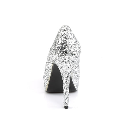 *5" Heel, 1" PF Glitter Peep Toe Pump, 80's, New Wave (Fabulicious TWI18G/S)